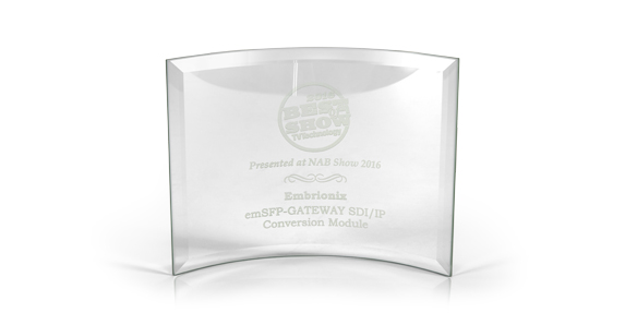 Embrionix emSFP gateway received Best of Show, NAB 2016